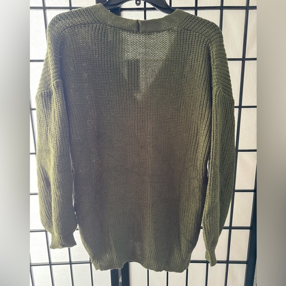 Cupshe Olive Green V-Neck Button Front Cardigan Sweater. NWT - Picture 6 of 6